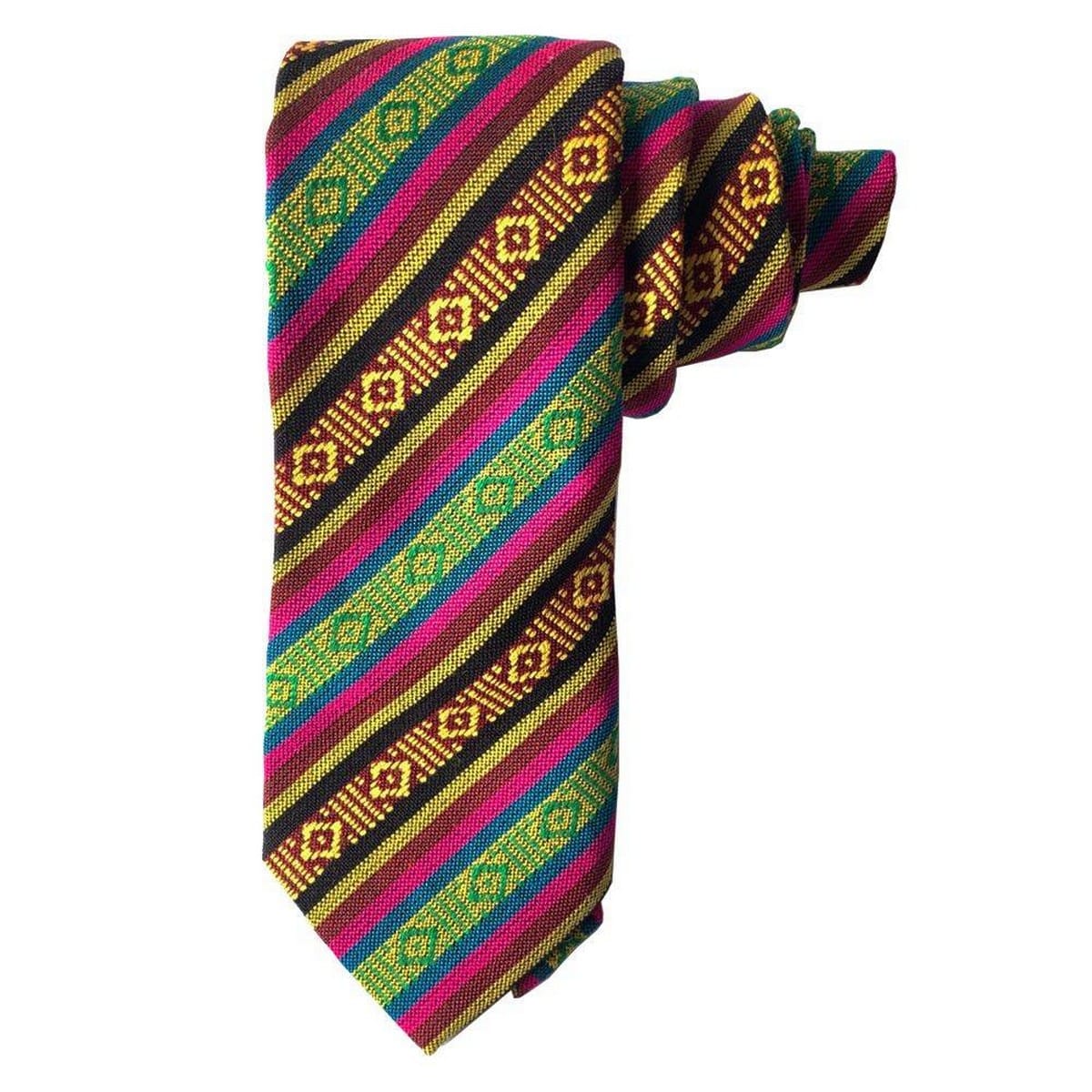 Himalayan Knot Gemstone Gala Stripes Tie And Cufflinks