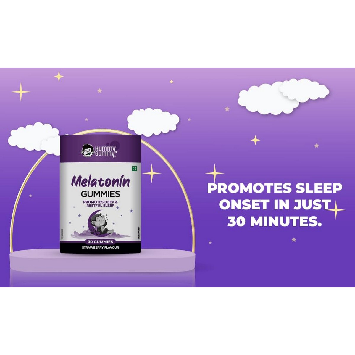 Hummy Gummy Melatonin Gummies for Sleep with Nerve Relaxation (30 Gummies)