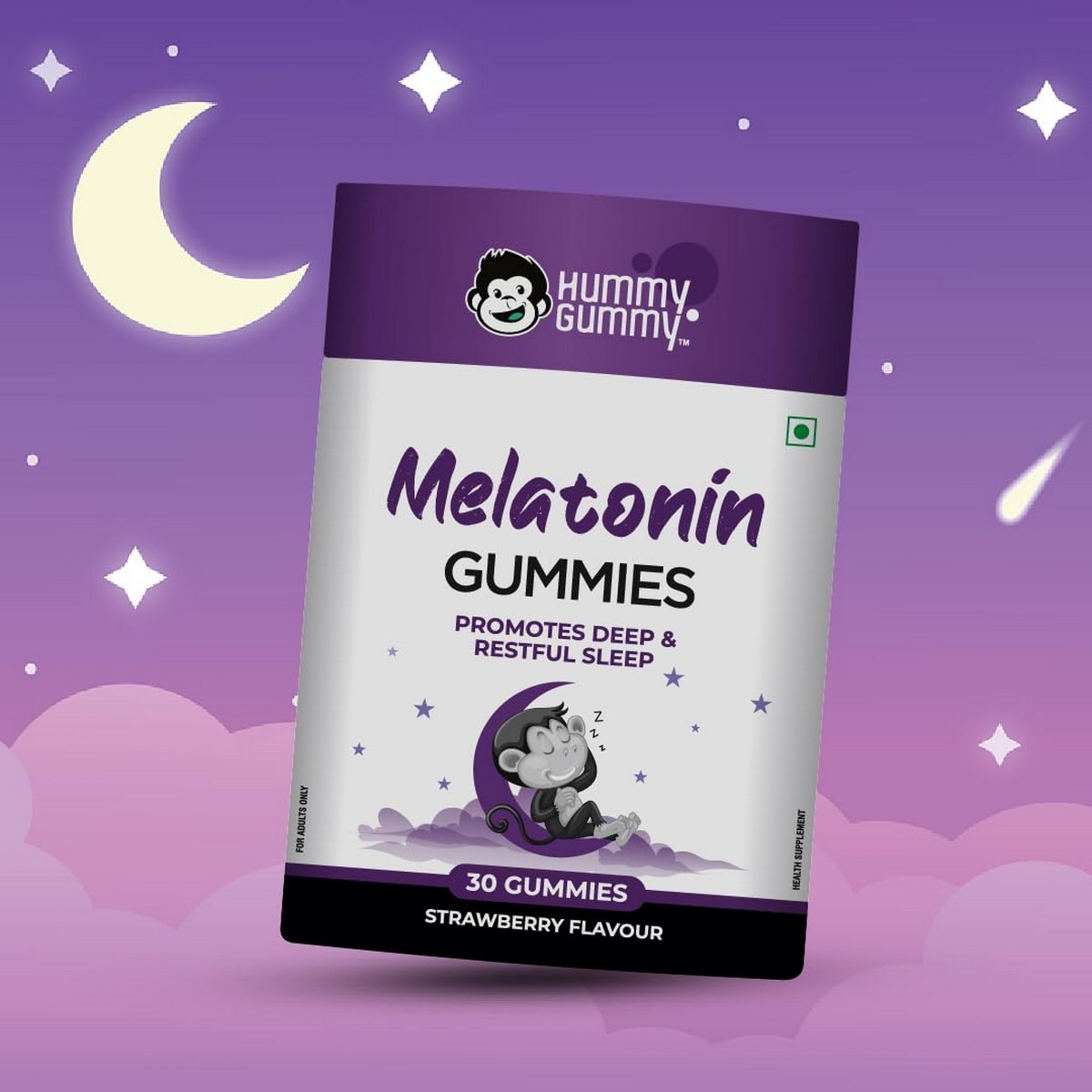 Hummy Gummy Melatonin Gummies for Sleep with Nerve Relaxation (30 Gummies)