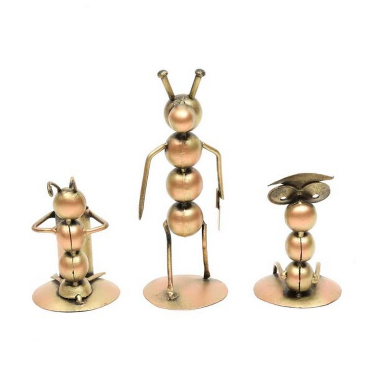 Iron Made Ant Shape Looking Set of 3 Decorative Showpiece