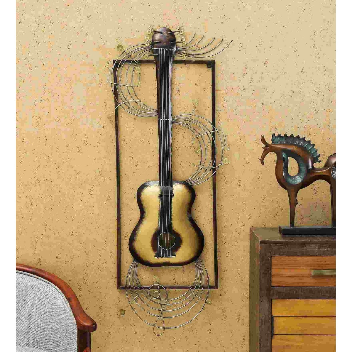 Iron Made Guitar for Wall Decoration