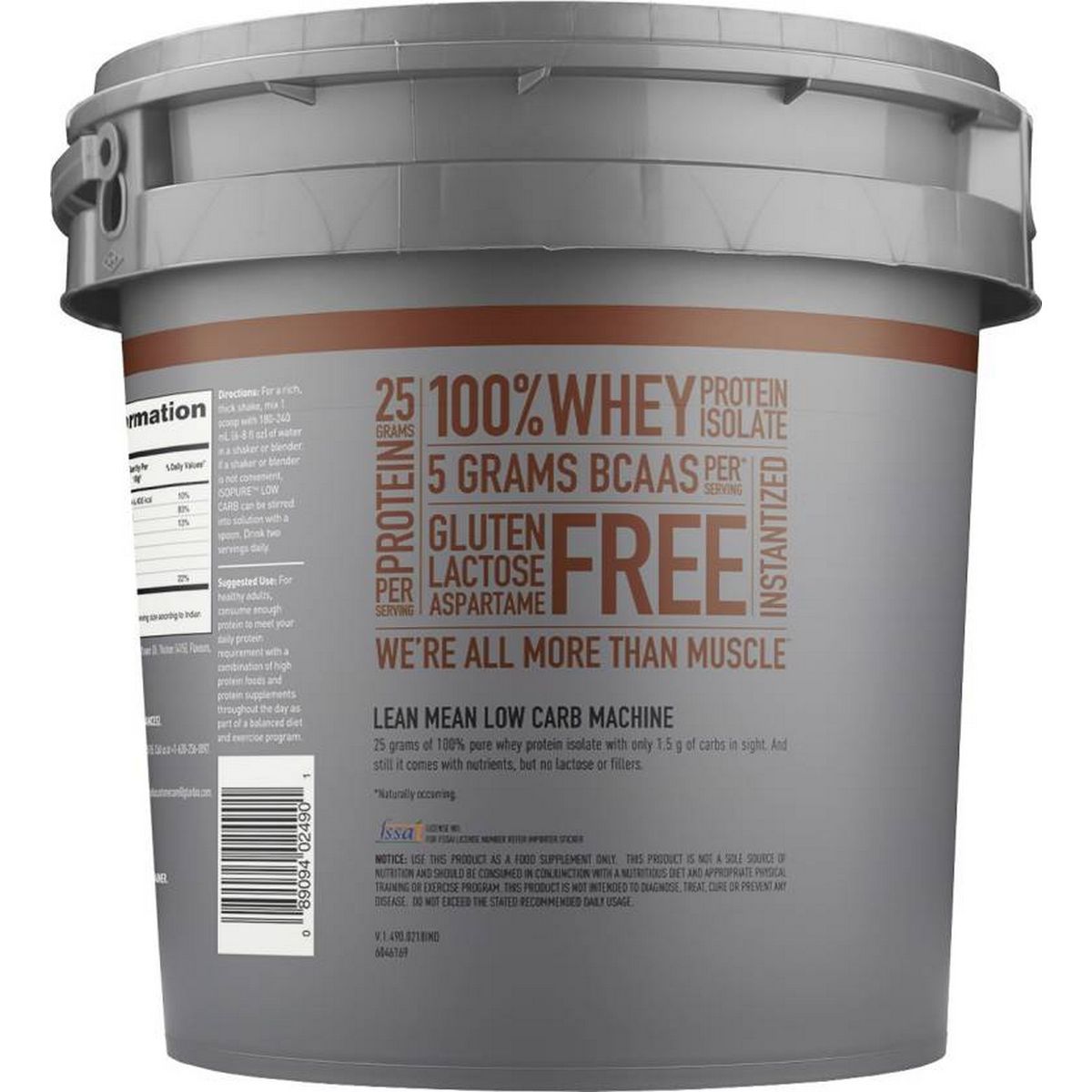 Isopure Low Carb 100% Isolate Powder Whey Protein (3.4 kg, Dutch Chocolate)