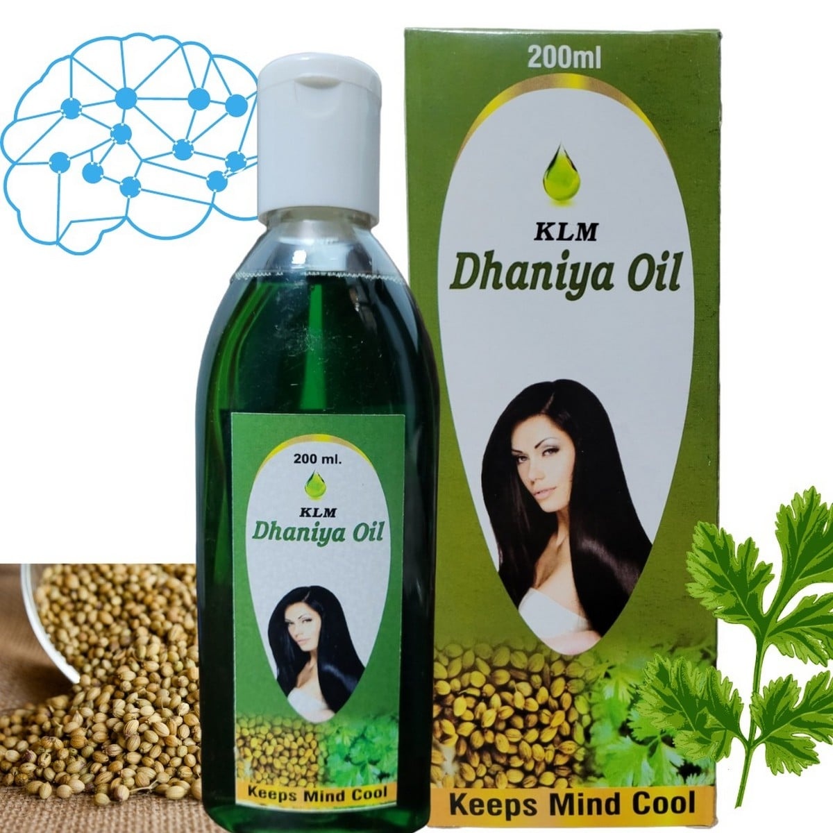 KLM Dhaniya Hair Oil (200 ml)