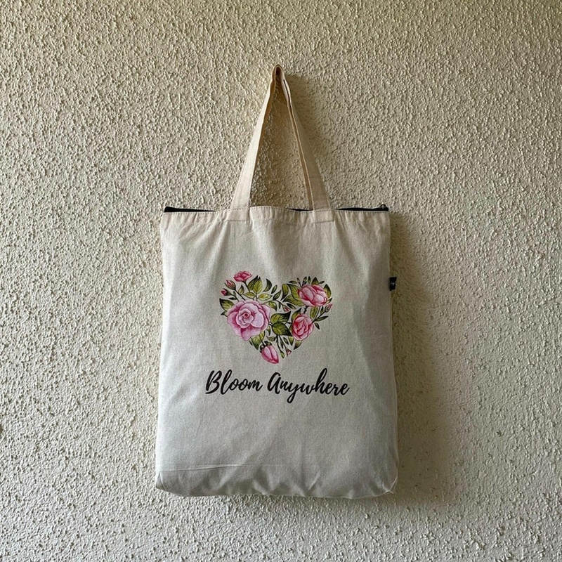 Katha Kathan Canvas Tote Bloom Anywhere