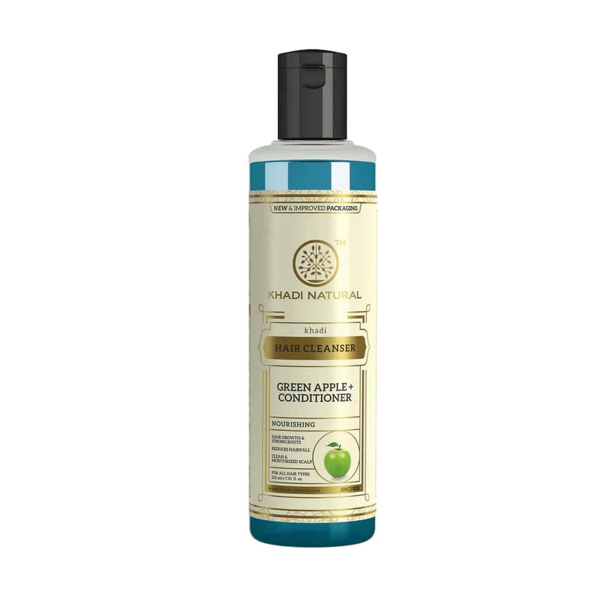 Khadi Natural Green Apple + Conditioner Hair Cleanser (210 ml)