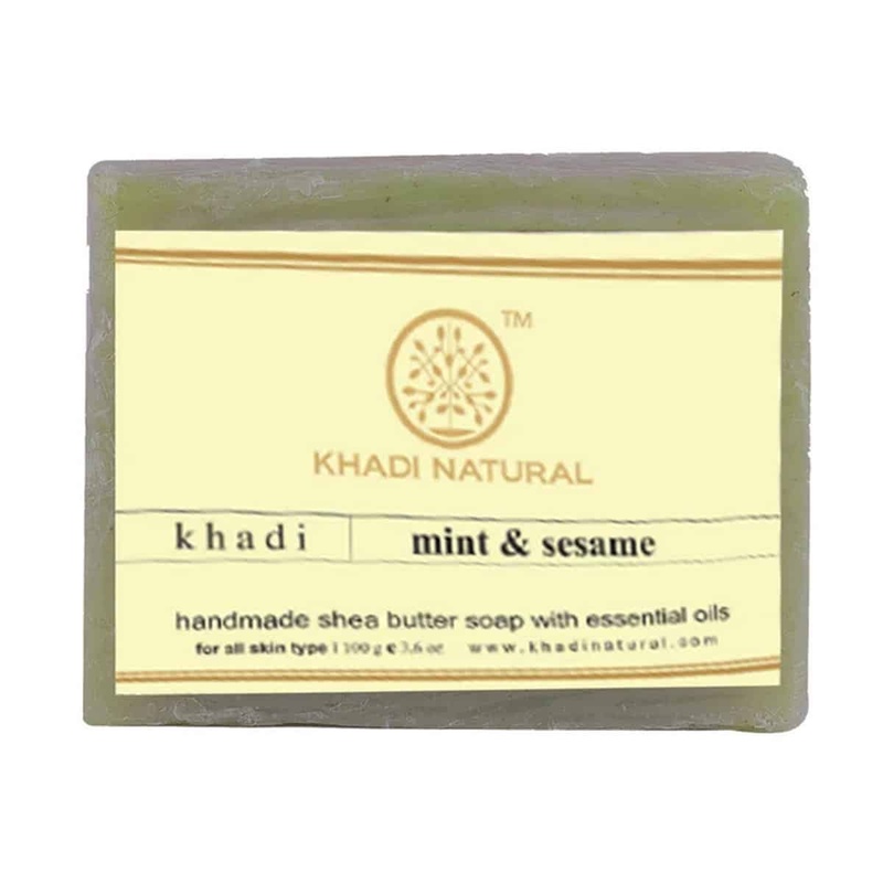 Khadi Natural Mint & Sesame Seeds Soap (100 g)