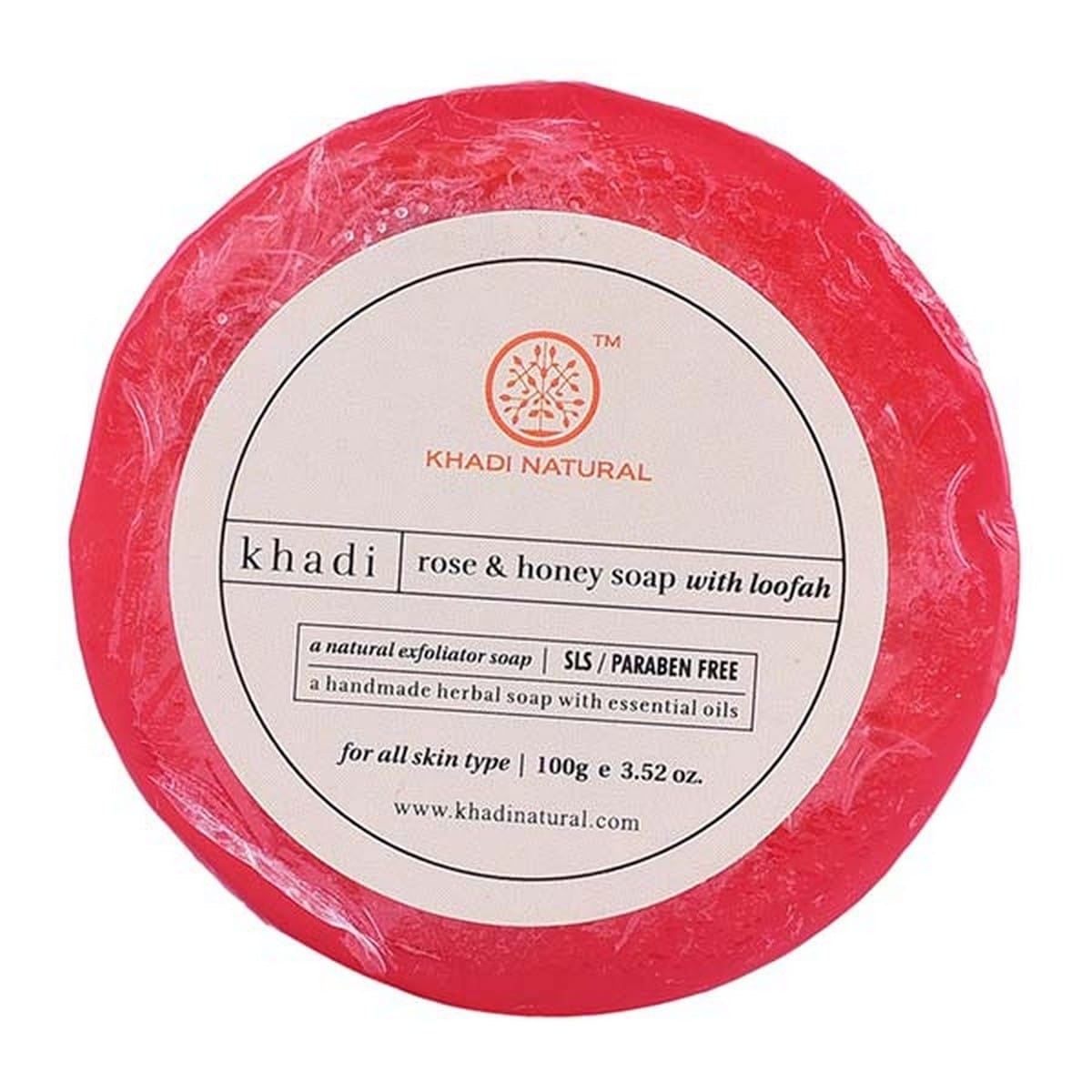 Khadi Natural Rose & Honey With Loofah Soap (100 g)
