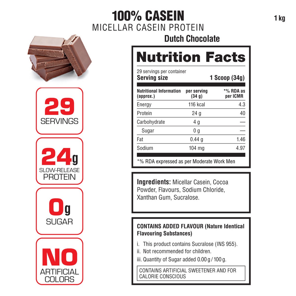 Labrada Nutrition 100% Casein Micellar Protein (1 Kg)