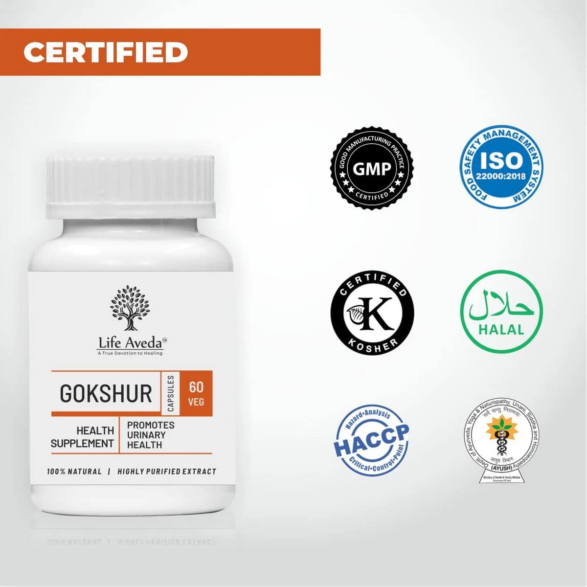 Life Aveda Gokshur Capsule (60 Capsules)