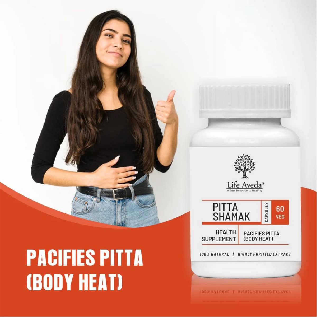 Life Aveda Pitta Shamak Capsules (60 Caps)
