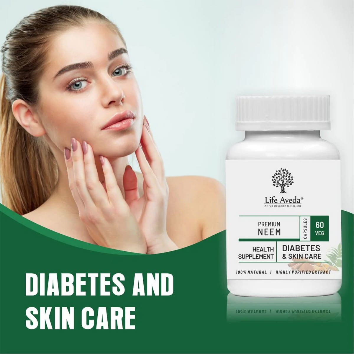 Life Aveda Premium Neem Capsule (60 Capsules)
