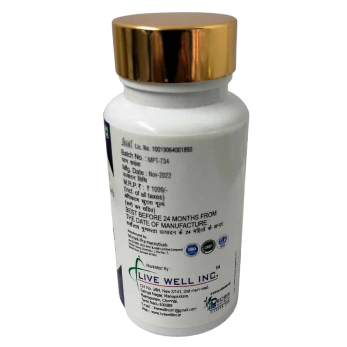 Live Well Inc Biotin 1000 Mcg (30 Tablets)