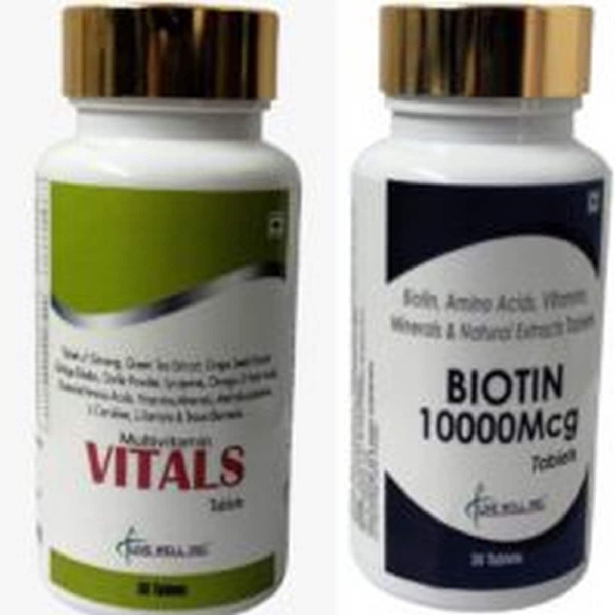 Live Well Inc Vitals & Biotin Multivitamin Combo (2 pack )