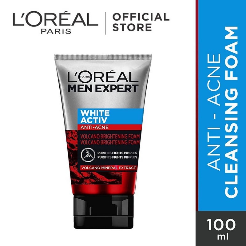 Loreal Men White Active Anti-Acne Foam (100 ml)