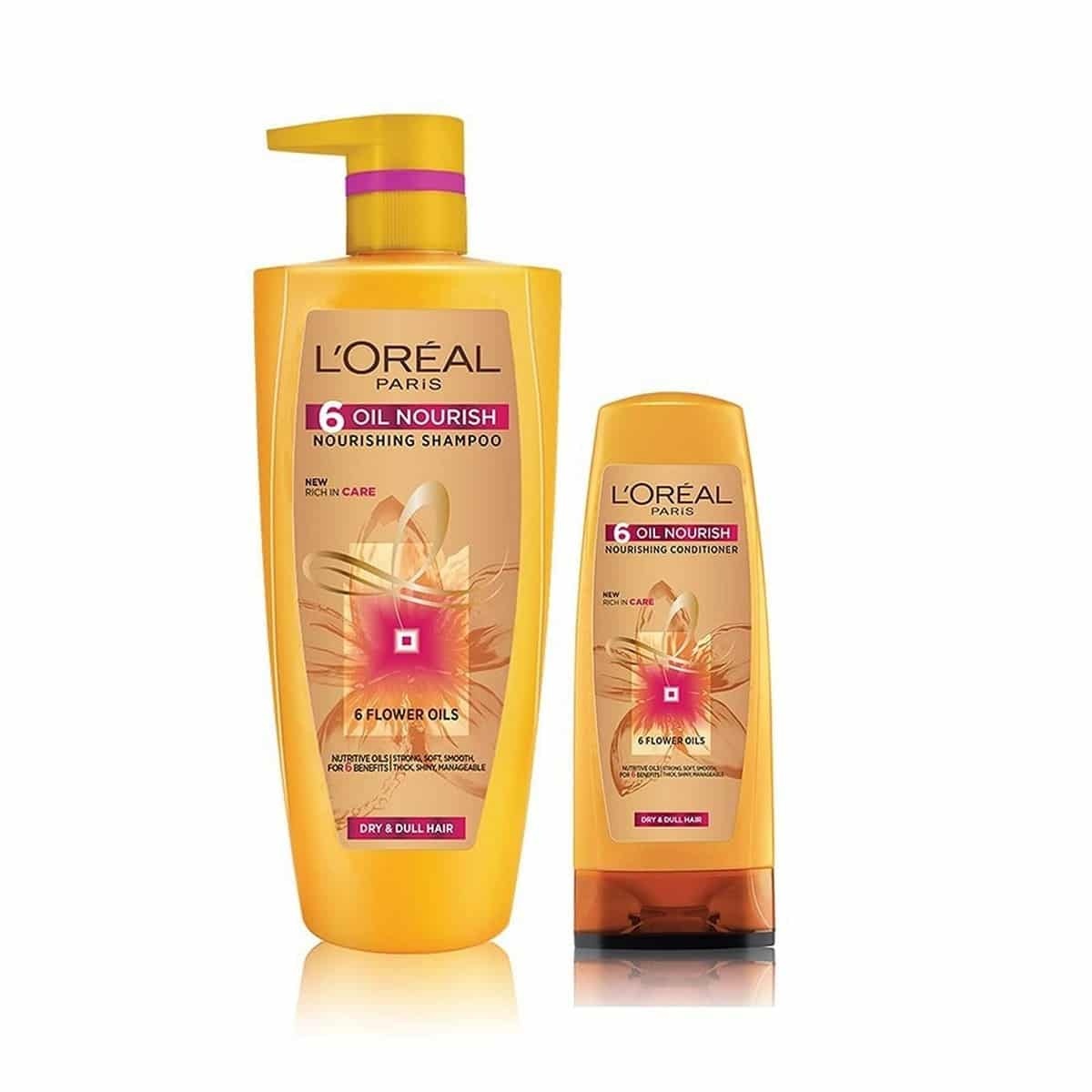 Loreal Paris 6 Oil Nourish Shampoo (1 lt) and Conditioner (175 ml)