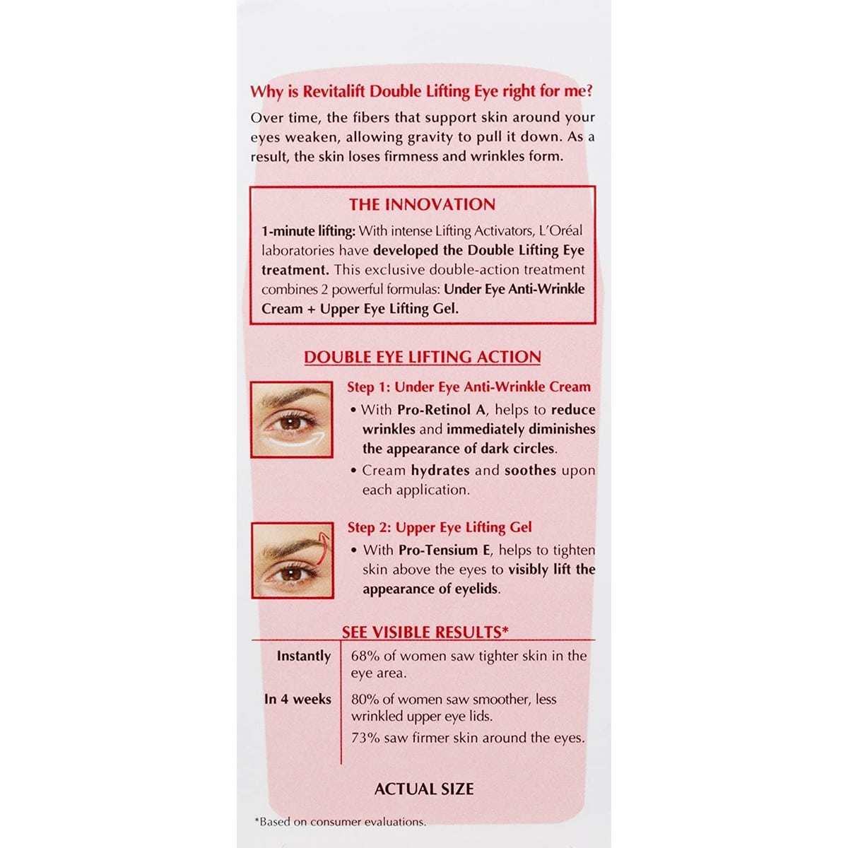 Loreal RevitaLift Double Lifting Eye Treatment (15 ml)