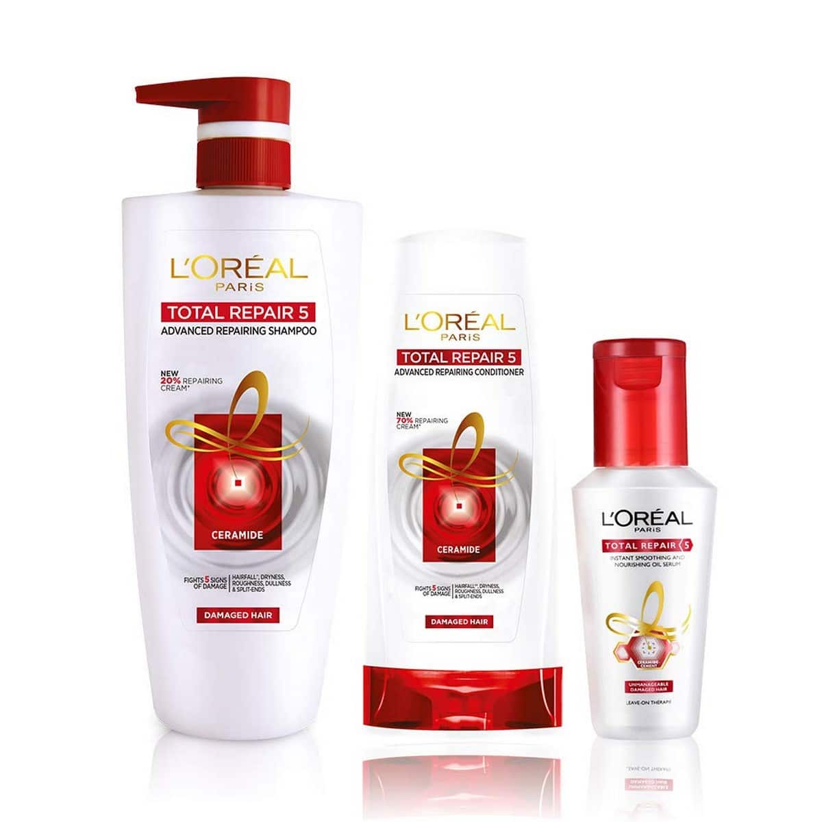 Loreal Total Repair 5 Shampoo Combo with Conditioner+ Serum