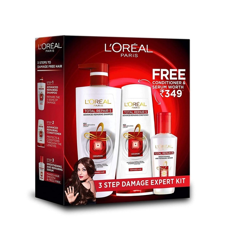 Loreal Total Repair 5 Shampoo Combo with Conditioner+ Serum