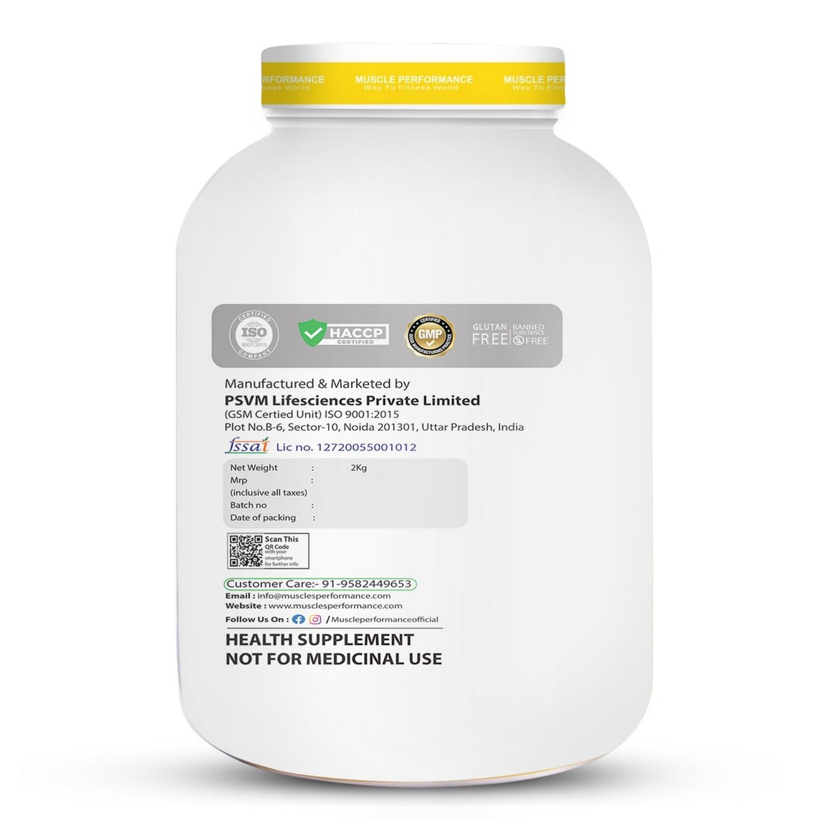 MP Muscle Performance Platinum Whey Protein, Kaju Pista Flavour (2 Kg)