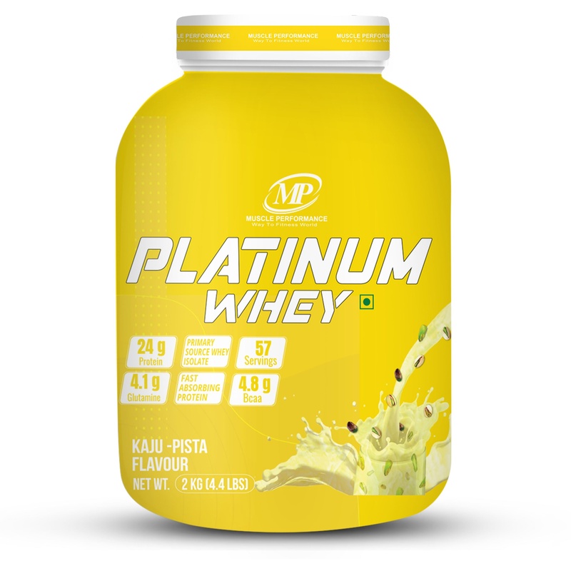 MP Muscle Performance Platinum Whey Protein, Kaju Pista Flavour (2 Kg)