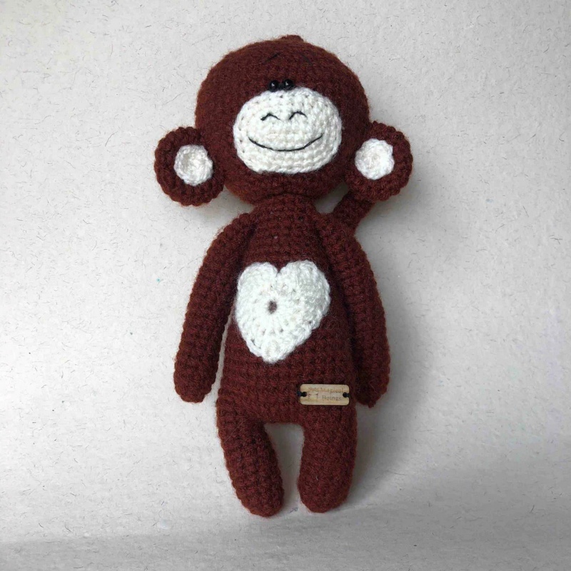 Magical Beings Naughty Monkey Crochet Toy