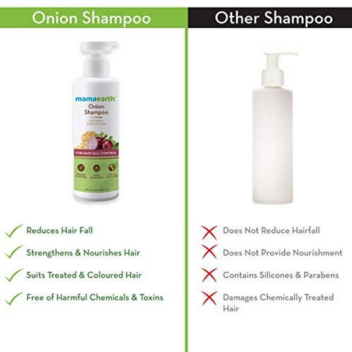 Mamaearth Onion Shampoo for Hair Growth (400ml)