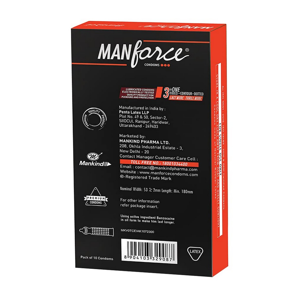 Manforce Fruit Basket Combo Pack - 40 Pieces (Pack of 4)