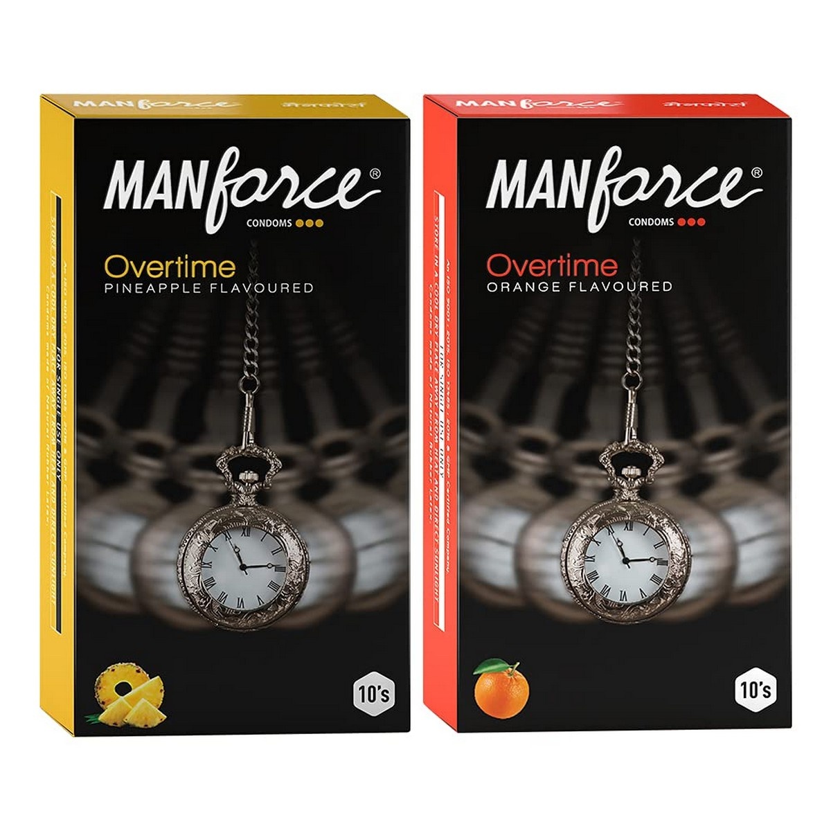 Manforce Overtime Orange & Pineapple 3in1 Condoms - 10s (Pack of 2)