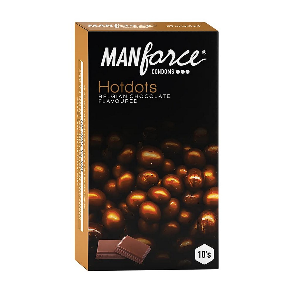 Manforce Premium Hotdots Belgian Chocolate Condoms (10 Pieces)