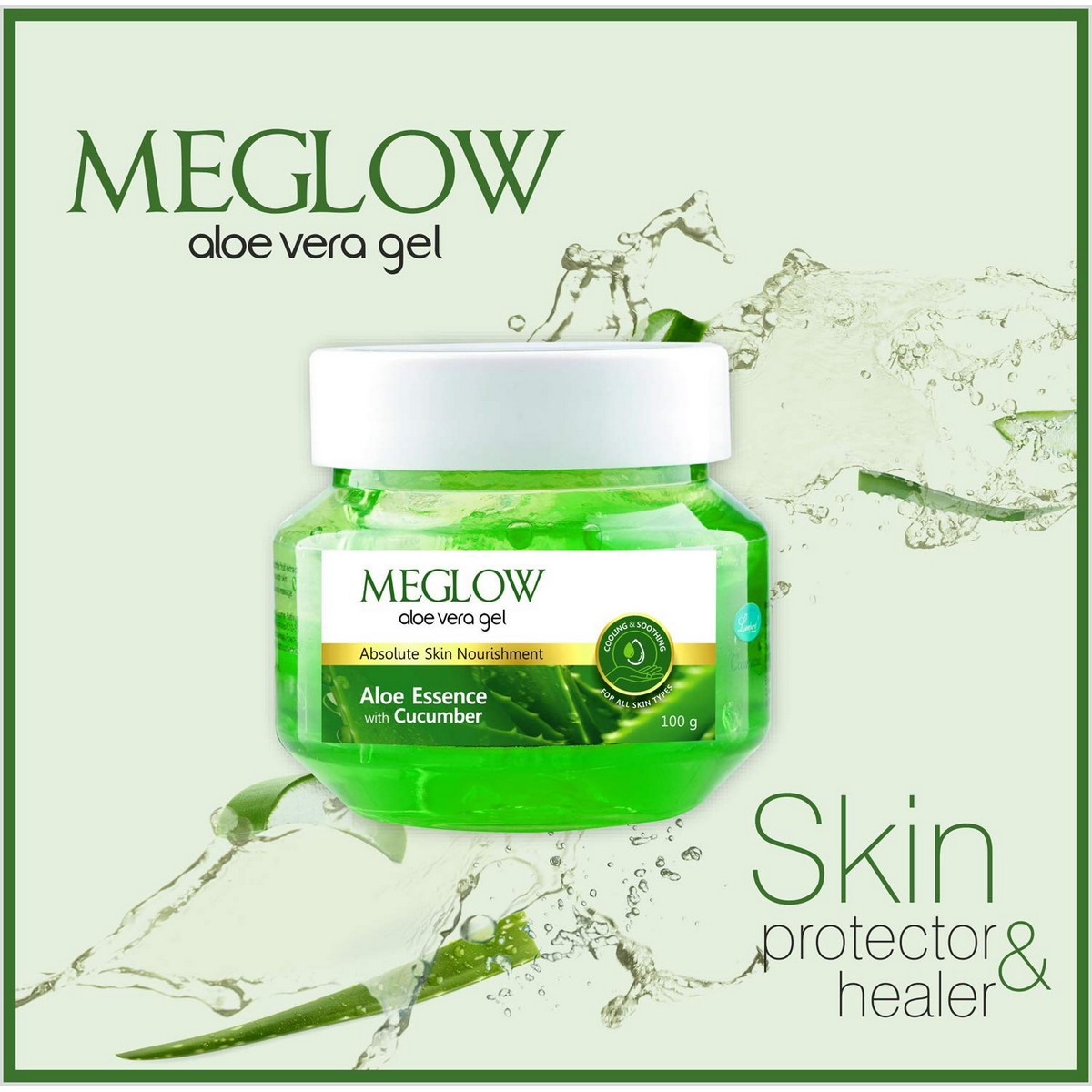 Meglow Aloe vera Gel Jar For Nourished And Healthy Skin (100 gm)