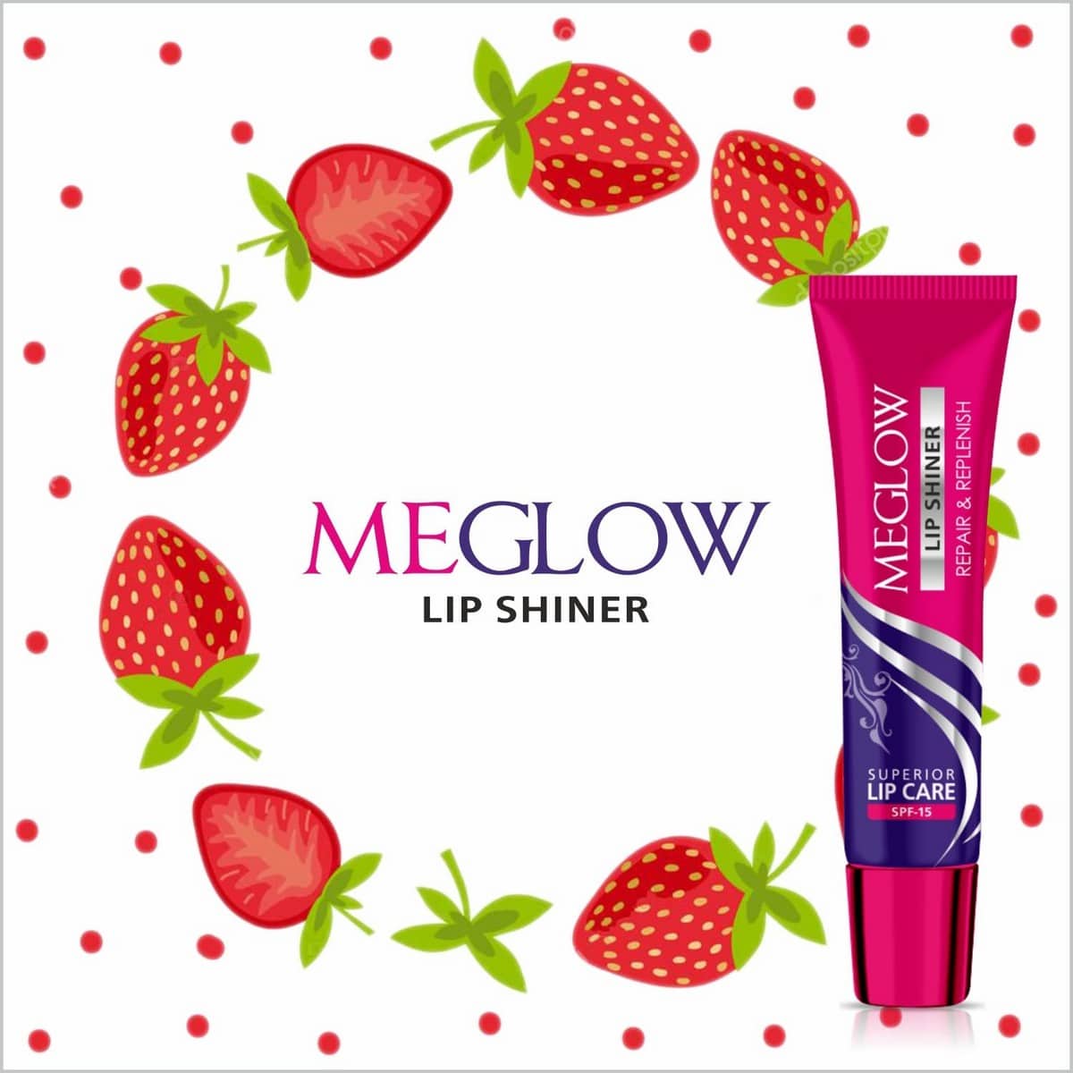 Meglow Lip Shiner, Enriched With Vitamin E (15 Gm)
