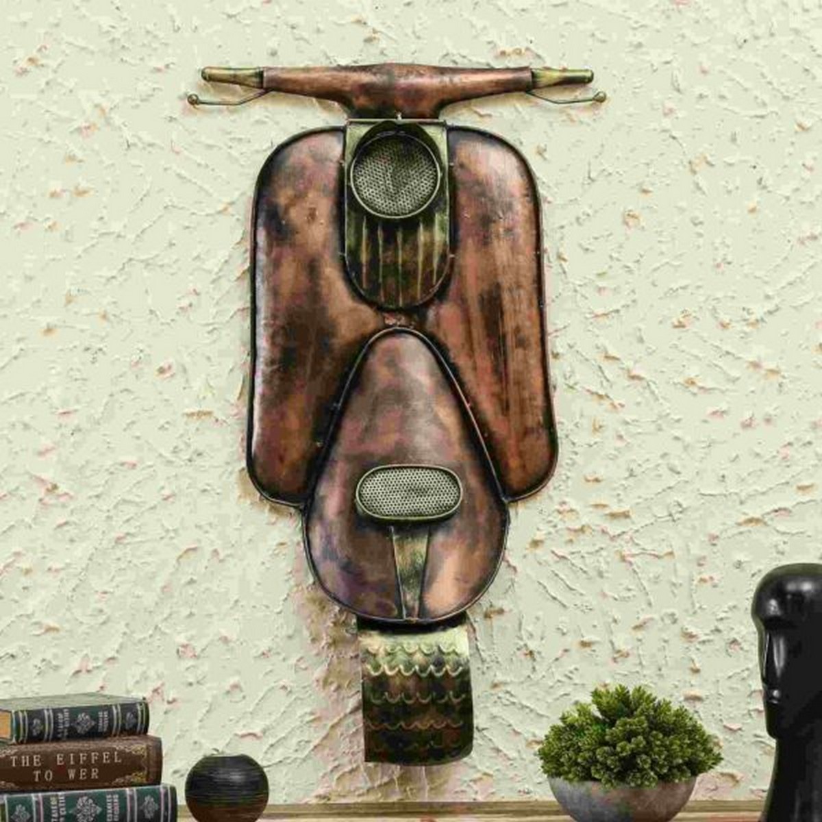 Metallic Scooter Decor for Wall