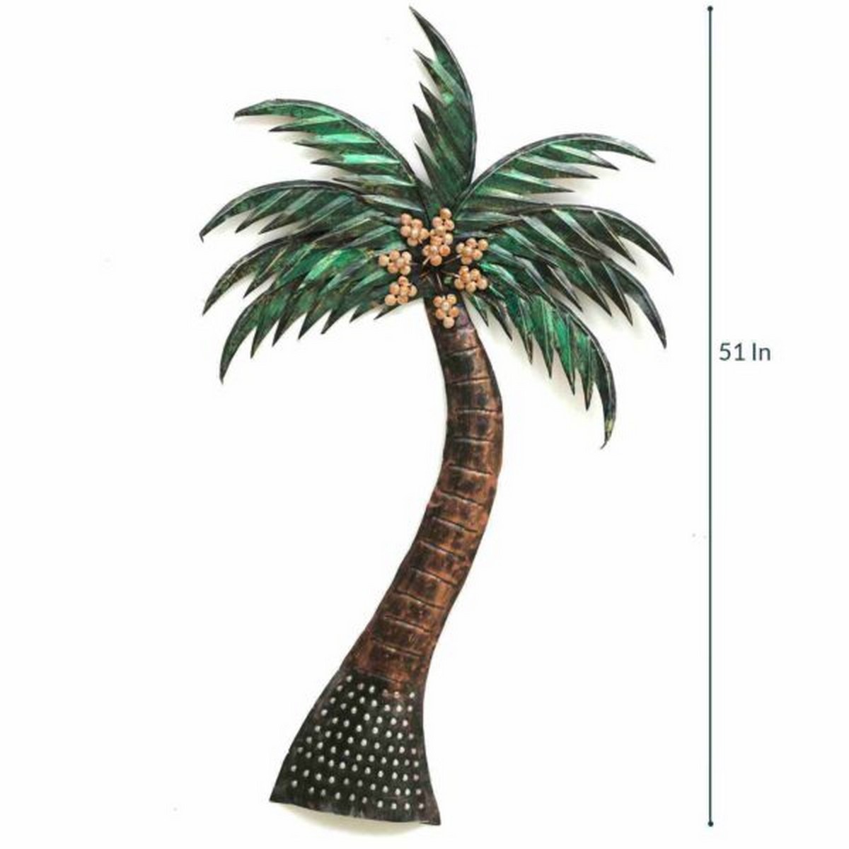 Metallic Tropical Cococut Tree for Wall Decor