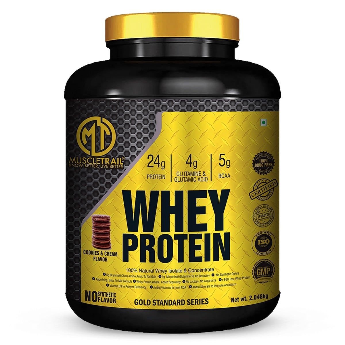 Muscle Trail Whey ProteinÂ Gold Standard Series Kesar Kaju Pista Flavour (2 kg)