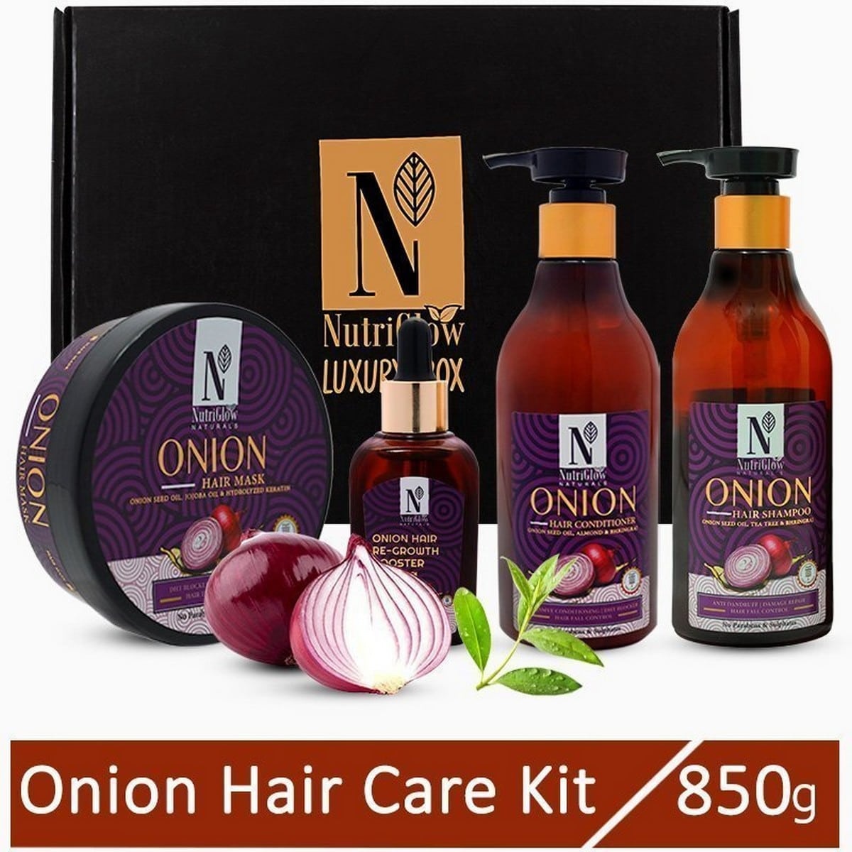 Nutriglow Must-Have Onion Haircare Kit (850 gm)