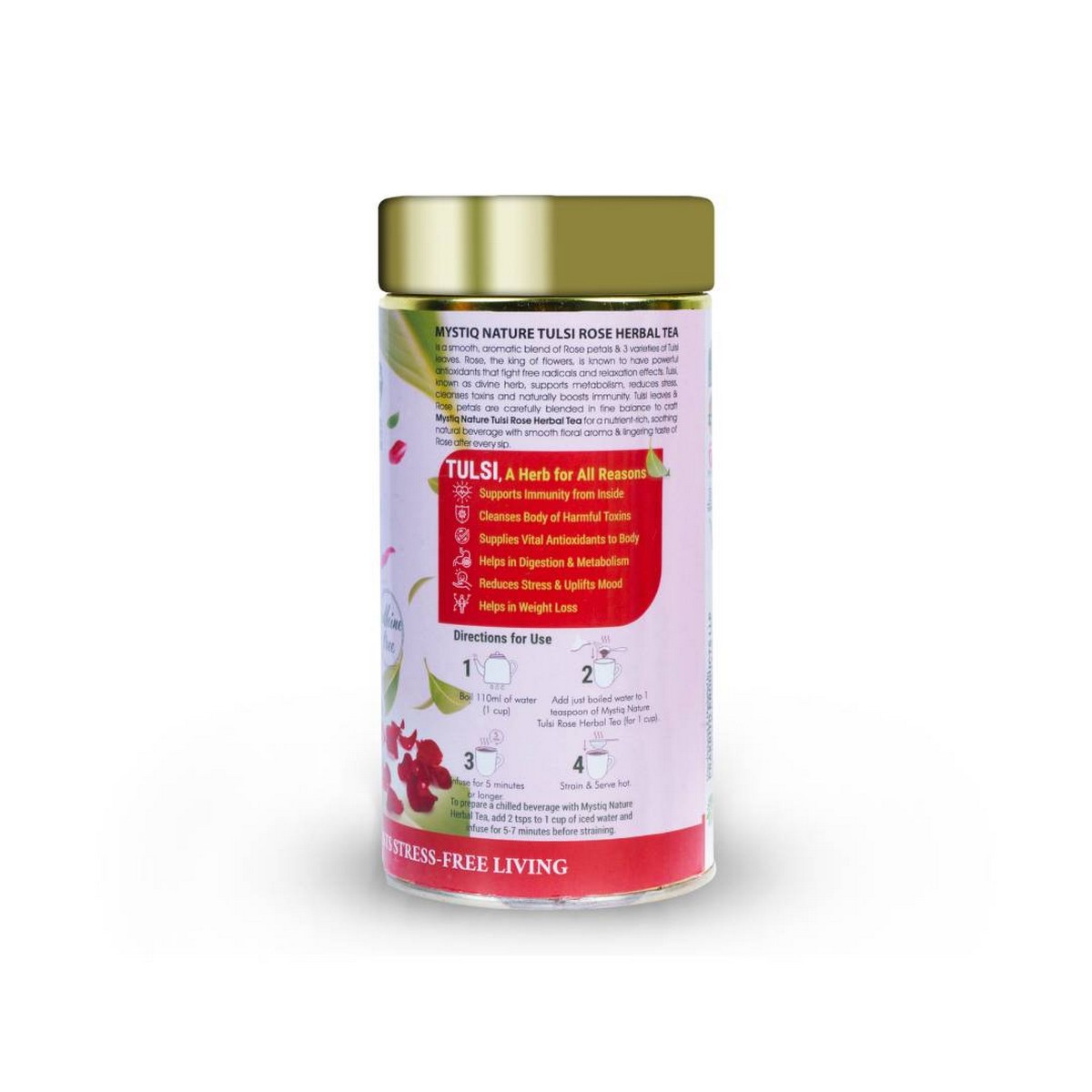 Mystiq Tulsi Rose Herbal Tea (100 Grams)