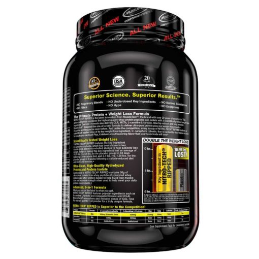 MuscleTech Performance Series NitroTech Ripped Chocolate Fudge Brownie (2 lbs)