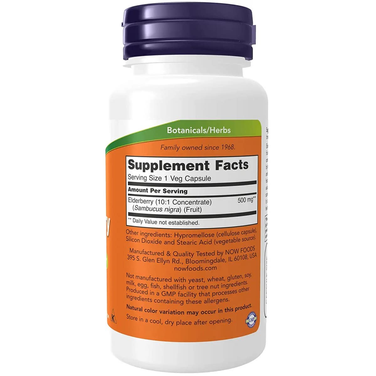 NOW Foods Elderberry 500 mg (60 capsules)