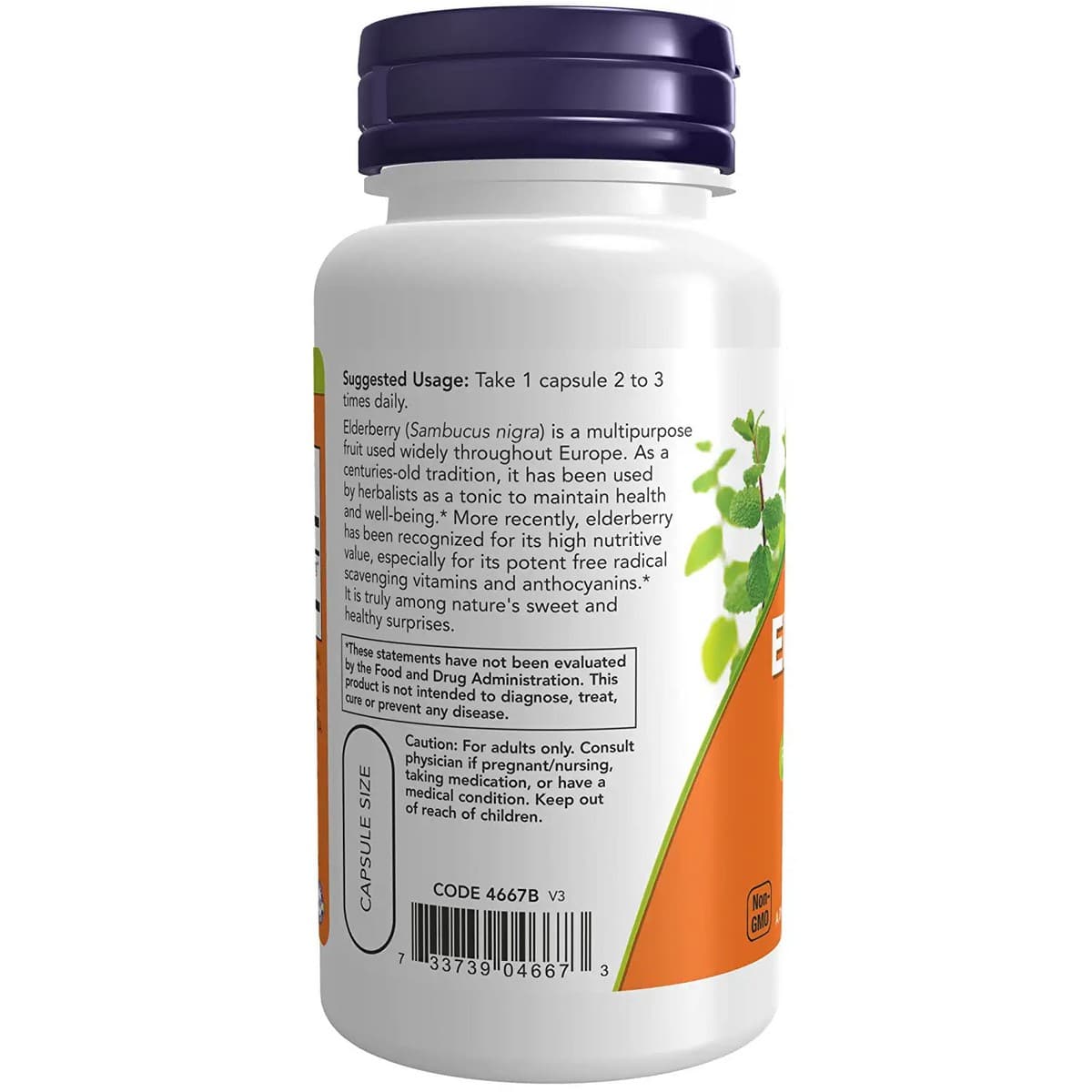 NOW Foods Elderberry 500 mg (60 capsules)