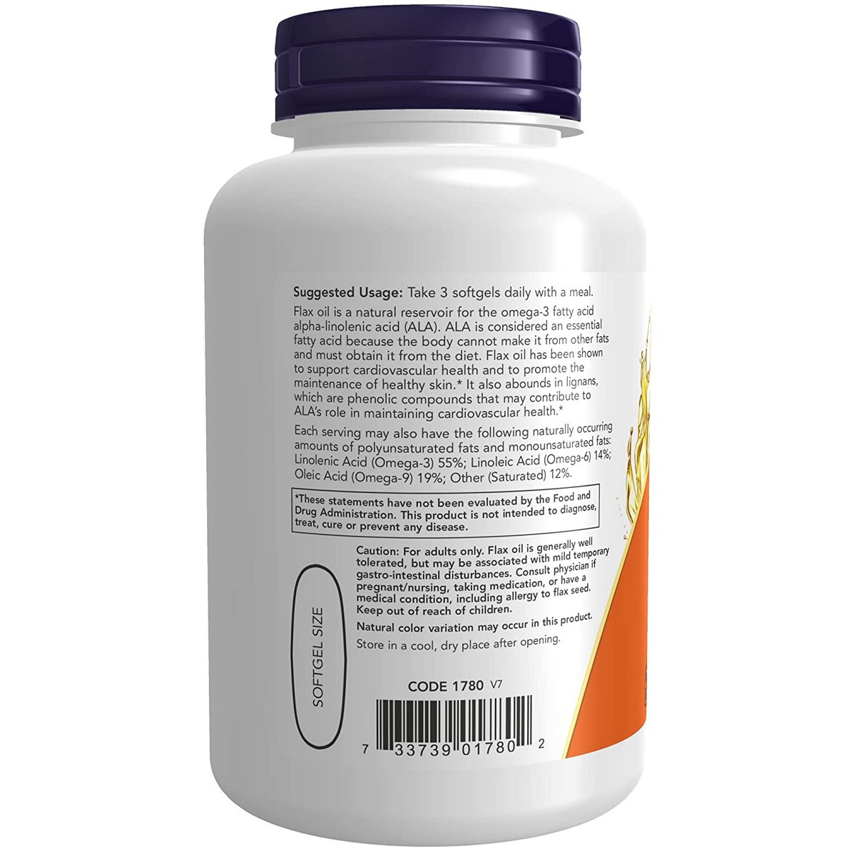 NOW Foods Flax Oil 1000 mg (120 softgels)