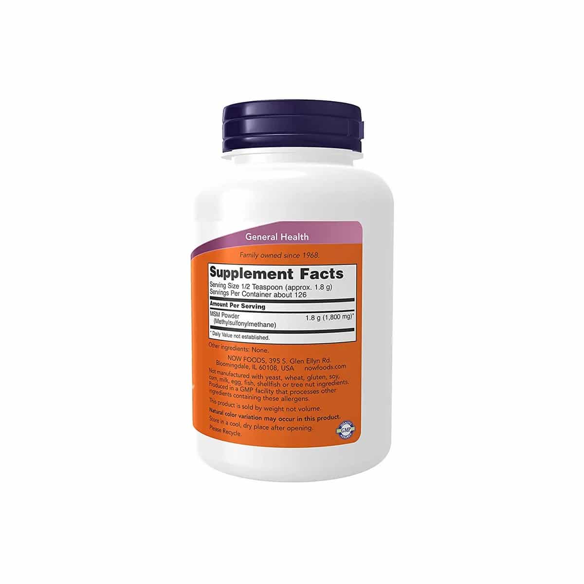 NOW Foods MSM Pure Powder, 8 ounce (227 grams)