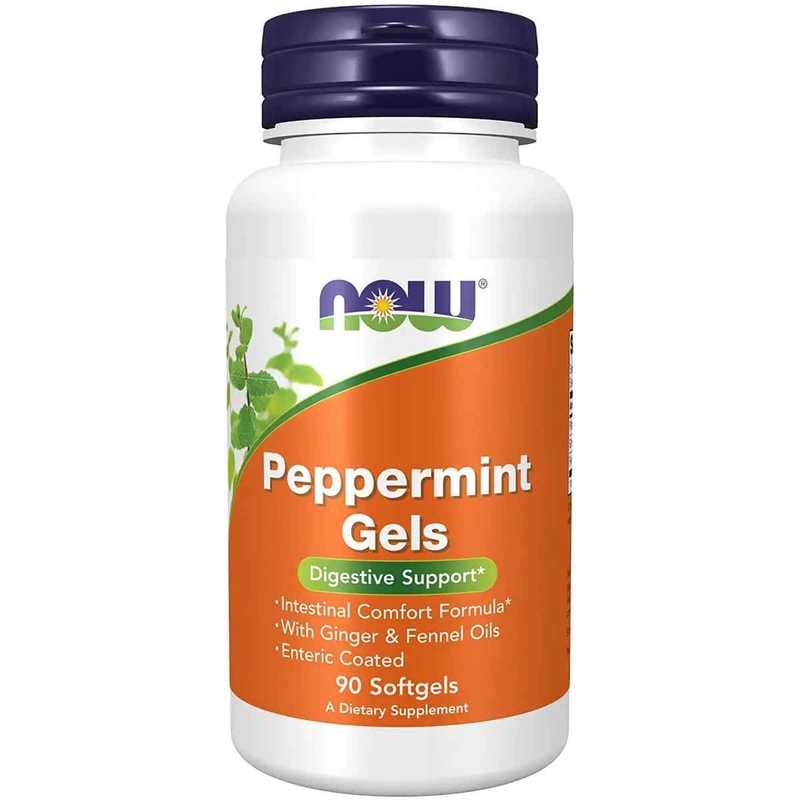 NOW Foods Peppermint Gels with Ginger & Fennel Oils (90 Softgels)