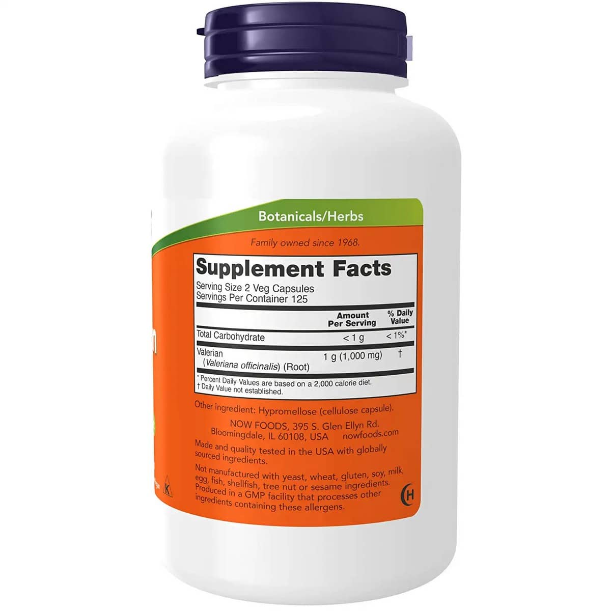 NOW Foods Valerian Root 500mg (250 capsules).