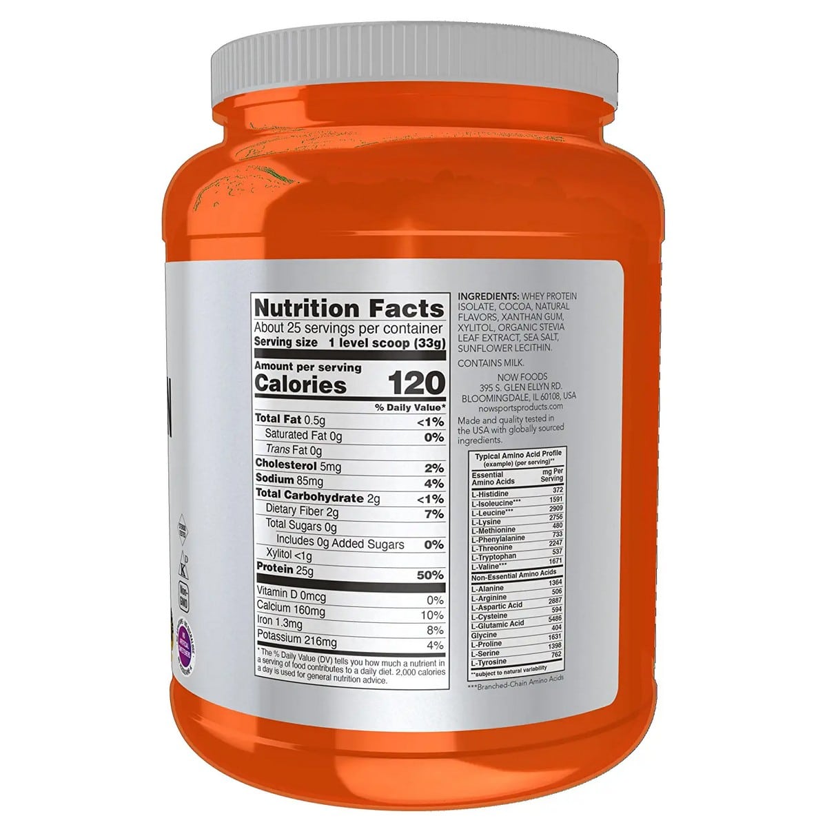 NOW Foods Whey Protein Isolate Dutch Chocolate (816 grams)