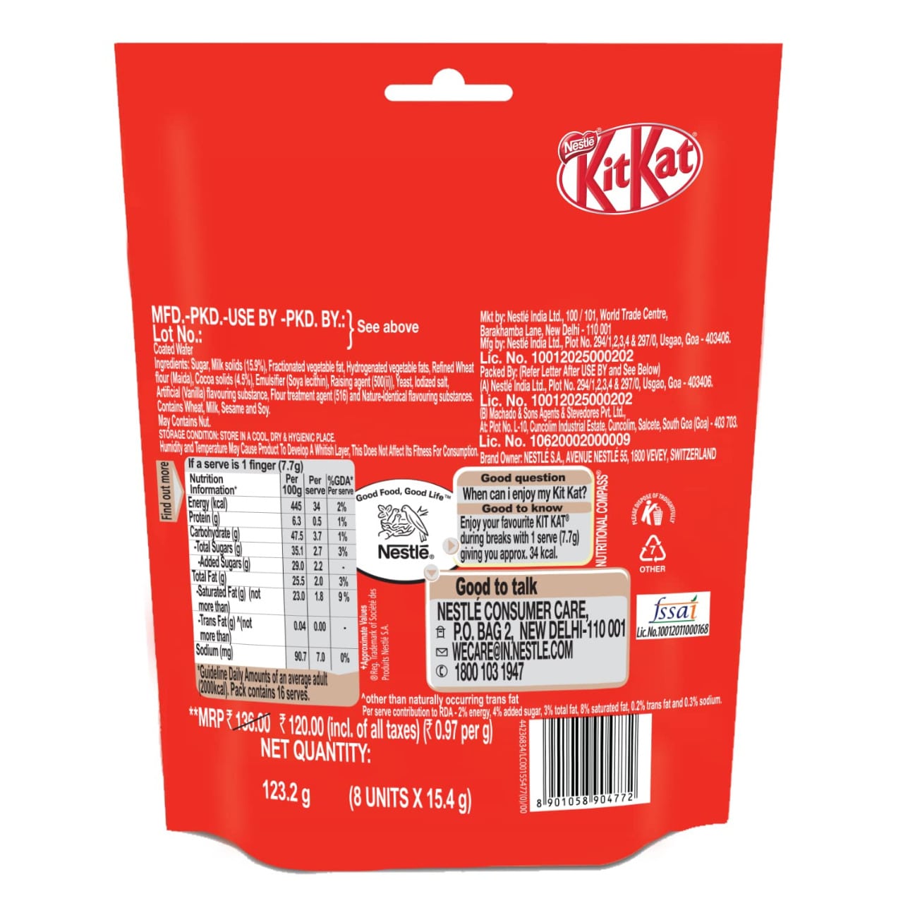 Nestle KitKat Share Bag (119 grams)