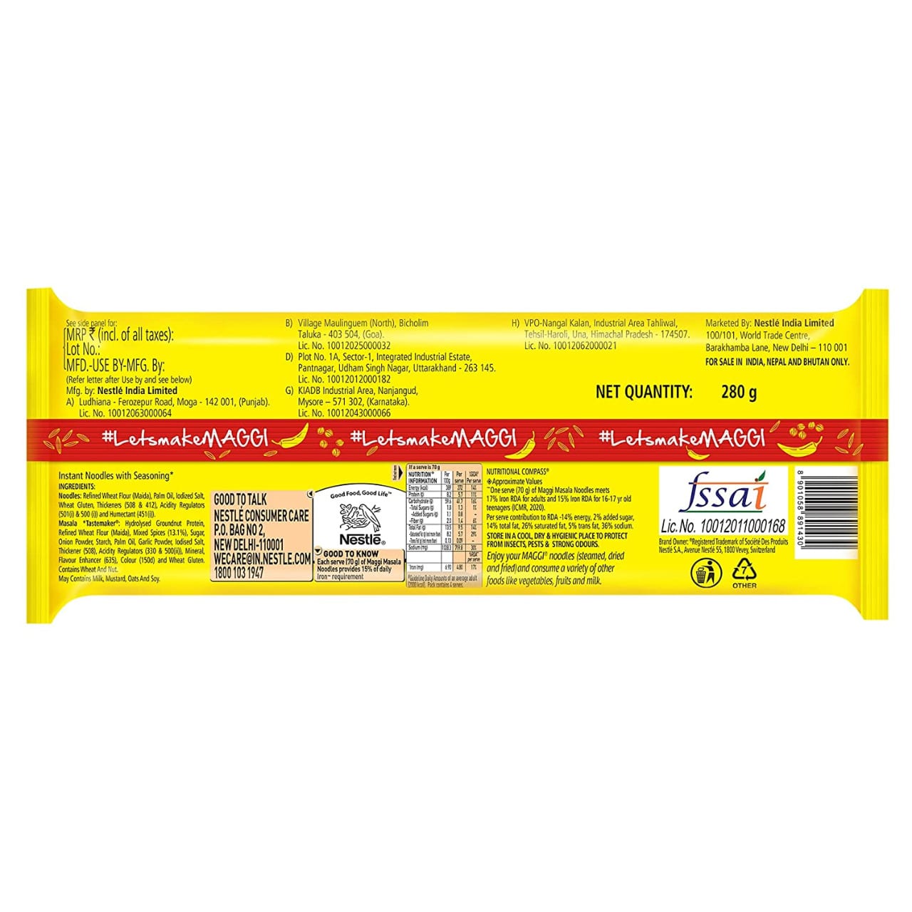 Nestle Maggi Instant Noodles (280 grams)