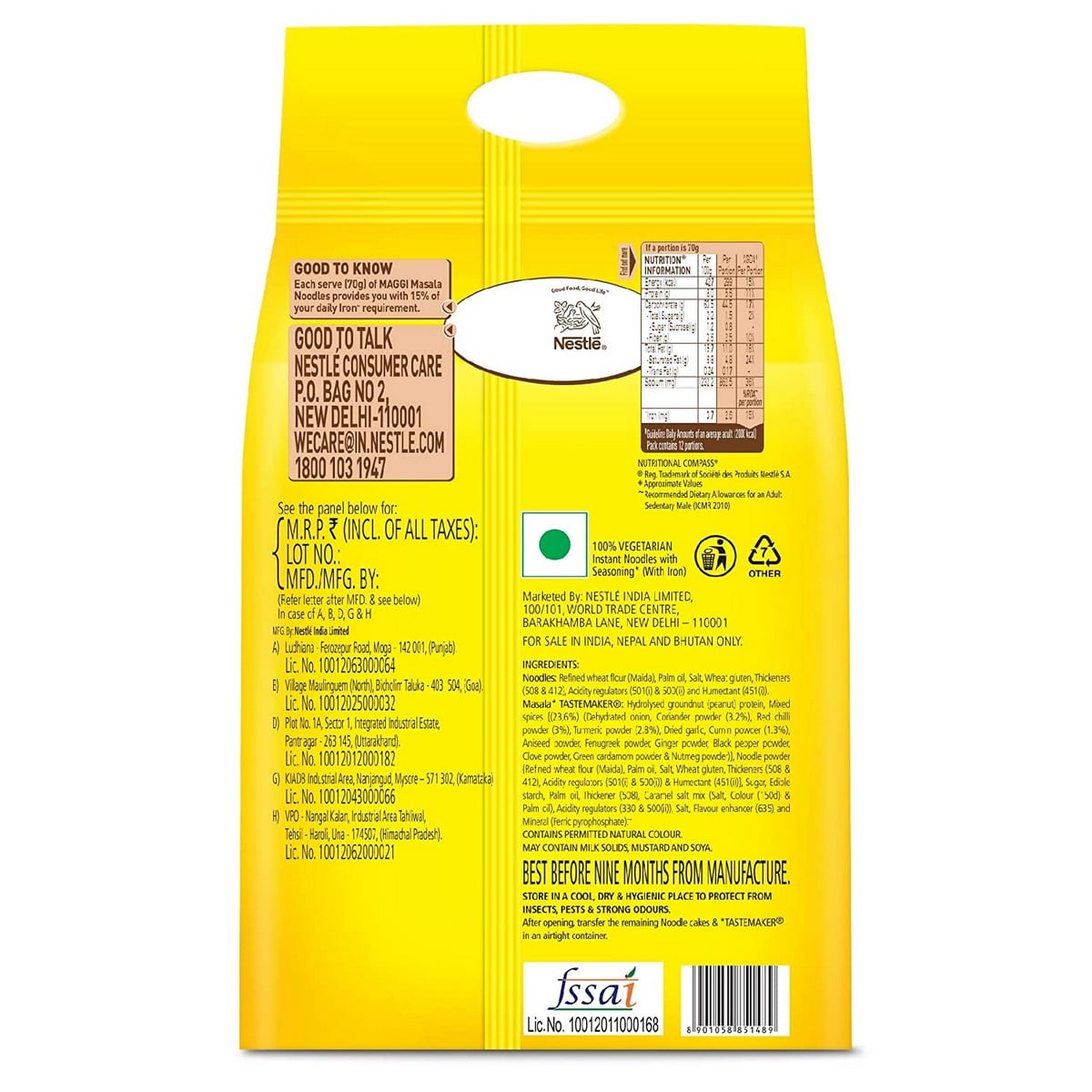 Nestle Maggi Instant Masala (840 gm)