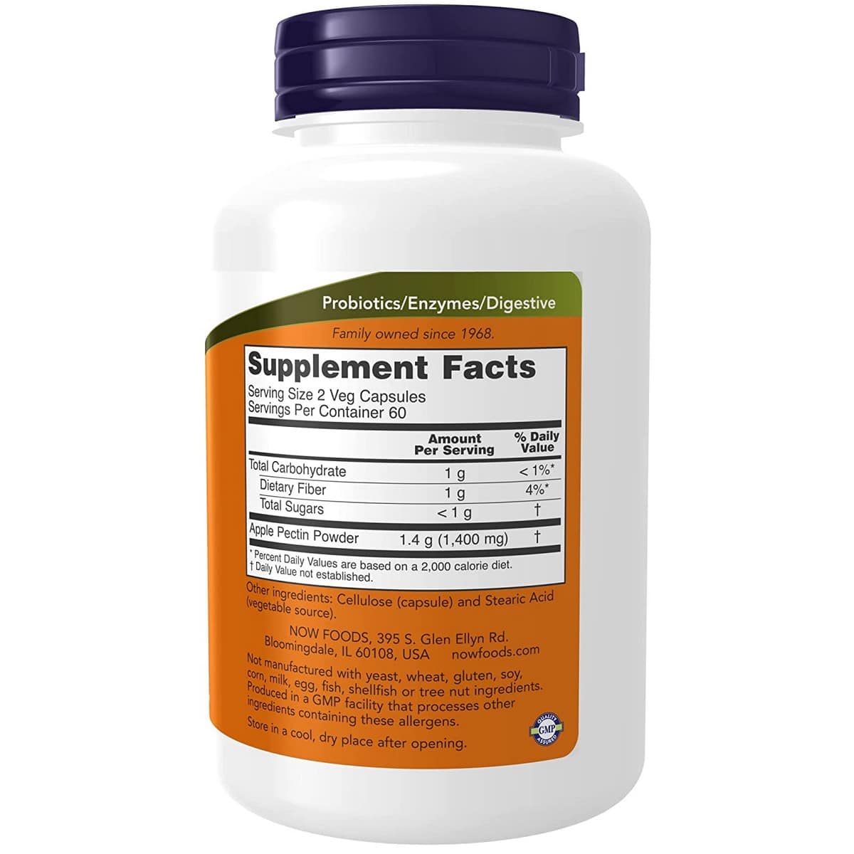 Now Foods Apple Pectin 700 mg (120 capsules)