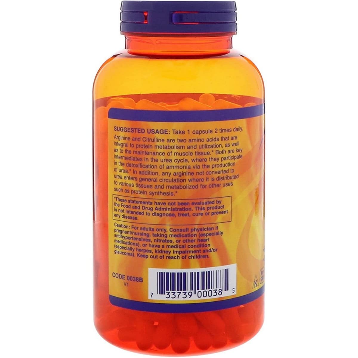 Now Foods Arginine & Citrulline 500/250 mg (240 Capsules)