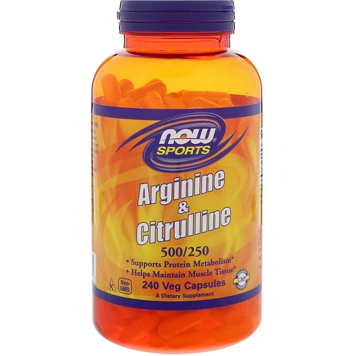 Now Foods Arginine & Citrulline 500/250 mg (240 Capsules)